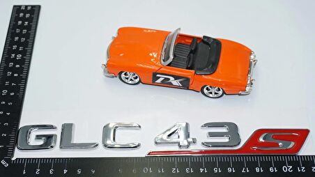 DK Tuning GLC 43S Bagaj Kırmızı Krom ABS Yazı Logo Benz İle Uyumlu