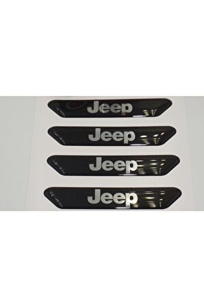 Jeep Logo Kapı Kenarı Koruma Metalize Damla Desen 3m Band