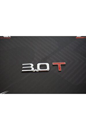 Audi 3.0 T Bagaj Krom Metal 3m 3d Yazı Logo Orjinal Ürün