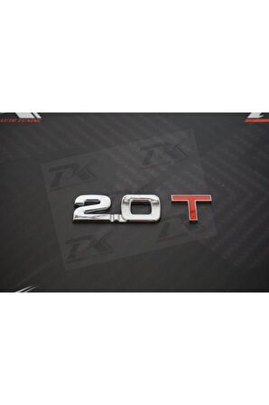 2.0 T Bagaj Krom Metal 3m 3d Yazı Logo Orjinal Ürün