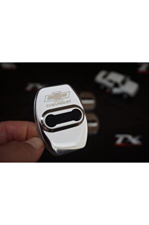 Krom Metal 3m Kapı Kilidi Logo 4 Lü Set