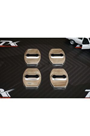 Krom Metal 3m Kapı Kilidi Logo 4 Lü Set