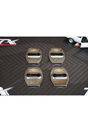 Krom Metal 3m Kapı Kilidi Logo 4 Lü Set