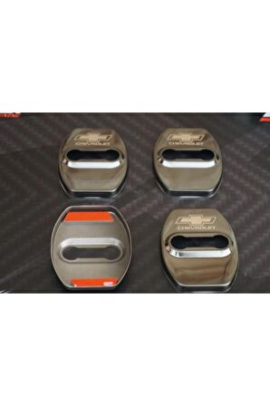 Krom Metal 3m Kapı Kilidi Logo 4 Lü Set