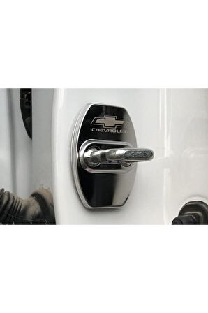 Krom Metal 3m Kapı Kilidi Logo 4 Lü Set