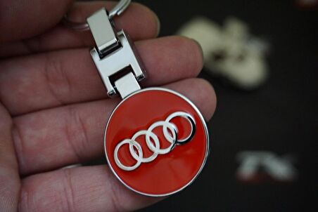 Audi Logo Krom Metal Çift Yön Anahtarlık