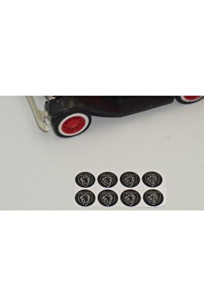 Peugeot Yeni Nesil Aslan Logo Jant Torpido Direksiyon 11mm Damla Sticker Logo Seti