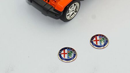 Alfa Romeo Oto Anahtar 3M Metal Alaşım Logo 2Li Set