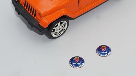 Saab Oto Anahtar 3M Metal Alaşım Logo 2Li Set