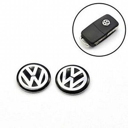 Volkswagen Oto Anahtar 3M Metal Alaşım Logo 2Li Set