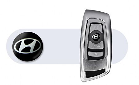 Hyundai Oto Anahtar 3M Metal Alaşım Logo 2Li Set