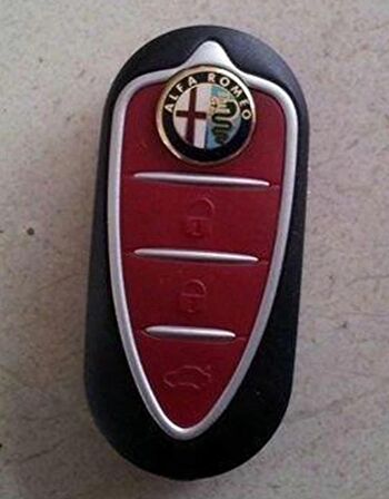 Alfa Romeo Oto Anahtar 3M Metal Alaşım Logo 2Li Set