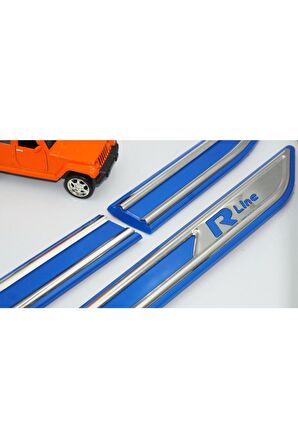 Volkswagen Vw R Line 3m 3d Yan Çamurluk Krom Bıçak Logo Arma
