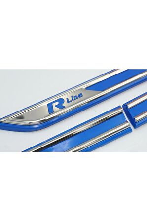 Volkswagen Vw R Line 3m 3d Yan Çamurluk Krom Bıçak Logo Arma