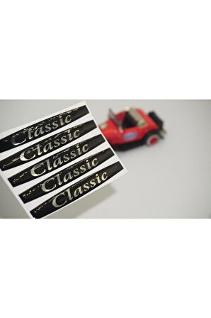 Classic Logo Metalize Kapı Kolu 5 Li Damla Desen Sticker Set