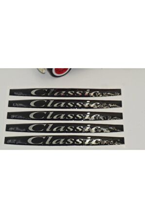 Classic Logo Metalize Kapı Kolu 5 Li Damla Desen Sticker Set