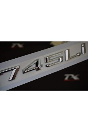 Bmw 745li 745i Bagaj Krom Metal 3m 3d Yazı Logo