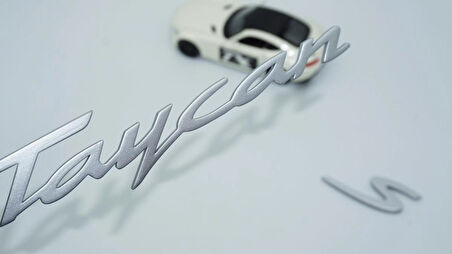 DK Tuning Porsche Taycan S Bagaj 3M 3D Gri ABS Yazı Logo Amblem