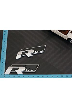 R Line Çamurluk Yanı 3m 3d Krom Metal Logo Seti