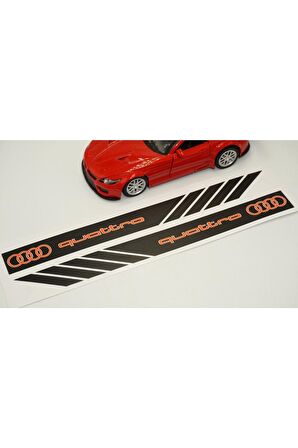 Audi Quattro Uyumlu Yan Aynalar Selefon Kaplama Sticker Seti