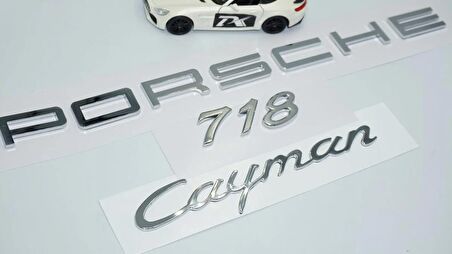 DK Tuning Porsche Cayman 718 Bagaj 3M 3D ABS Yazı Logo Amblem Seti