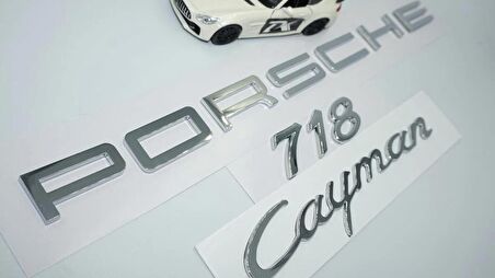 DK Tuning Porsche Cayman 718 Bagaj 3M 3D ABS Yazı Logo Amblem Seti