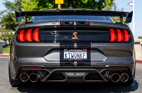 DK Tuning Mustang SHELBY GT350 GT500 Siyah Kırmızı Bagaj Yazı Logo Arma