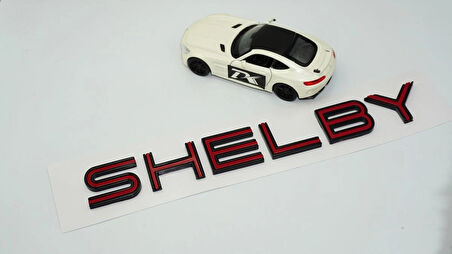 DK Tuning Mustang SHELBY GT350 GT500 Siyah Kırmızı Bagaj Yazı Logo Arma
