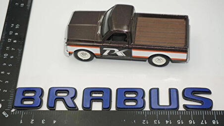 DK Tuning Brabus Bagaj Mavi Siyah ABS Yazı Logo Arma