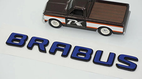 DK Tuning Brabus Bagaj Mavi Siyah ABS Yazı Logo Arma