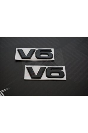 V6 3m 3d Çamurluk Yanı Metal Yazı Logo