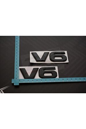 V6 3m 3d Çamurluk Yanı Metal Yazı Logo