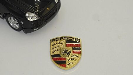 DK Tuning Porsche Gold Metal Direksiyon 3M Logo Amblem