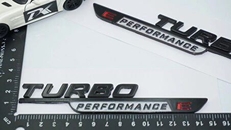 DK Tuning Turbo E Performance Gri Çamurluk Yanı Logo Benz İle Uyumlu