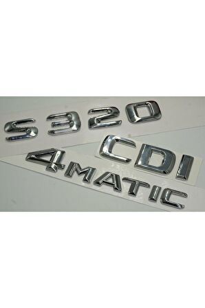 S320 Cdı 4matic Bagaj Krom Metal 3m 3d Yazı Logo