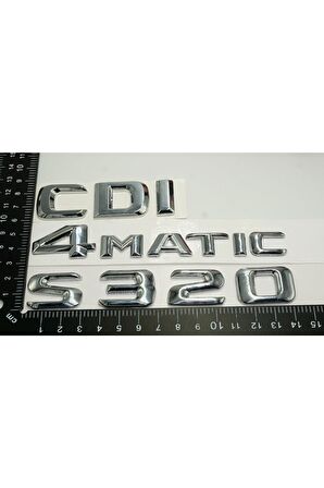 S320 Cdı 4matic Bagaj Krom Metal 3m 3d Yazı Logo