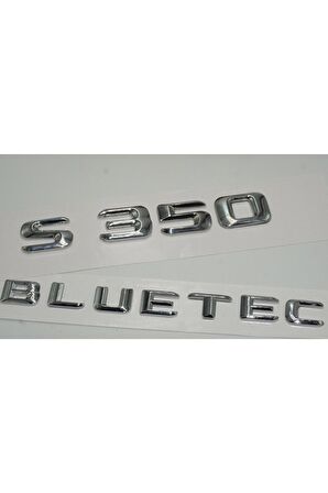 Benz S350 Bluetec Bagaj Krom Metal 3m 3d Yazı Logo