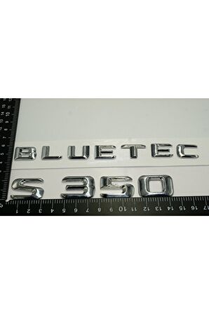 Benz S350 Bluetec Bagaj Krom Metal 3m 3d Yazı Logo