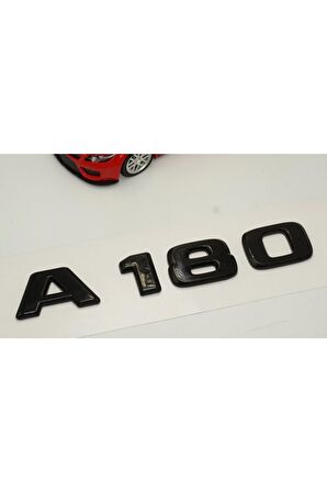A 180 Bagaj Parlak Siyah Abs 3m 3d Yazı Logo