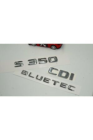 Benz S350 Cdı Bluetec Bagaj Krom Metal 3m 3d Yazı Logo