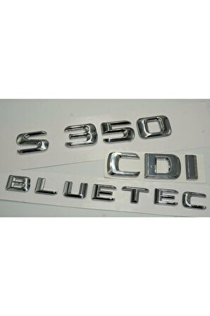 Benz S350 Cdı Bluetec Bagaj Krom Metal 3m 3d Yazı Logo