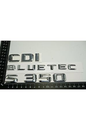 Benz S350 Cdı Bluetec Bagaj Krom Metal 3m 3d Yazı Logo