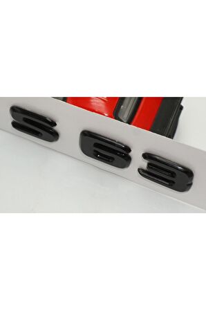 S 63 Bagaj Parlak Siyah Abs 3m 3d Yazı Logo