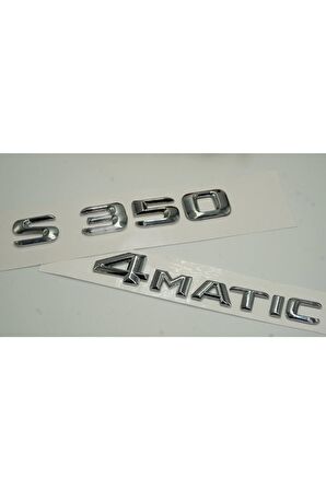 Benz S350 4matic Bagaj Krom Metal 3m 3d Yazı Logo