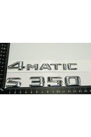 Benz S350 4matic Bagaj Krom Metal 3m 3d Yazı Logo