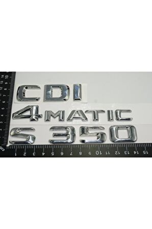 Benz S350 Cdı 4matic Bagaj Krom Metal 3m 3d Yazı Logo