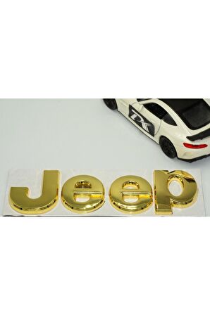 Jeep Kaput Bagaj 3m 3d Gold Metal Logo Amblem Arma
