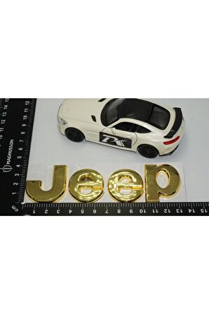 Jeep Kaput Bagaj 3m 3d Gold Metal Logo Amblem Arma