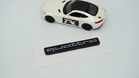 DK Tuning Quattro Gri Siyah ABS Bagaj Logo Amblem Audi İle Uyumlu