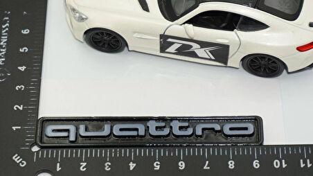DK Tuning Quattro Gri Siyah ABS Bagaj Logo Amblem Audi İle Uyumlu